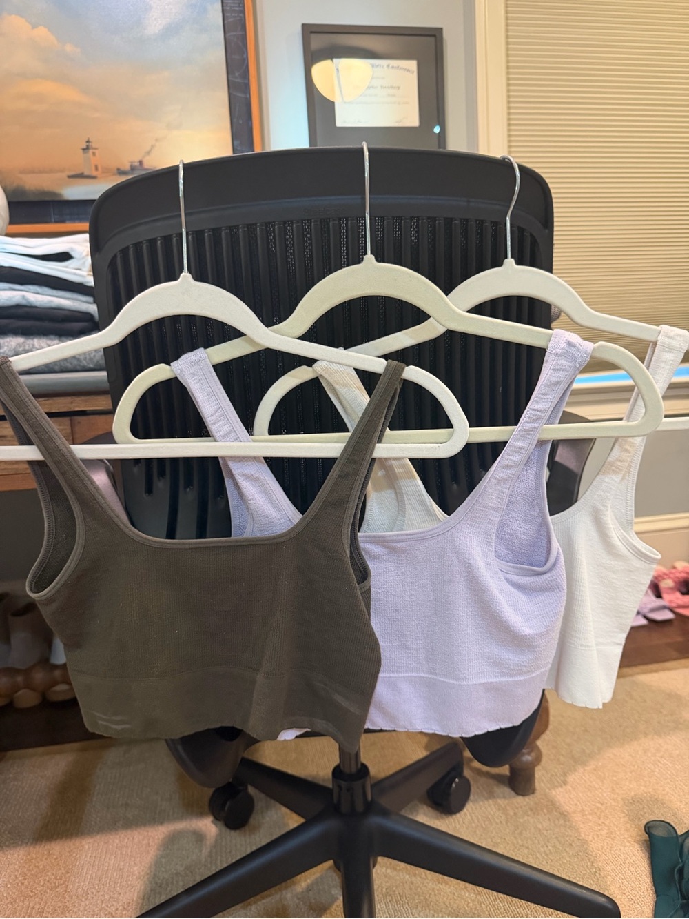 Anthropologie Ribbed Tank Tops — Olive, Lavender, White